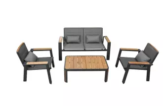 Zahradní 4 místná sedací souprava GENEVA BLACK Zahradní 4 místná sedací souprava GENEVA BLACK