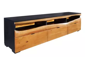 Televizní stolek GRAND s LED osvětlením 180 CM masiv akácie Televizní stolek GRAND s LED osvětlením 180 CM masiv akácie