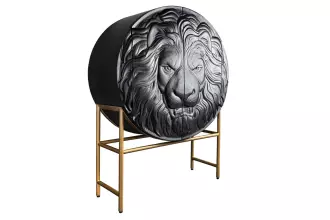 Vysoká komoda LION 140 CM černá masiv mango Vysoká komoda LION 140 CM černá masiv mango
