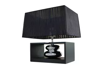 Stolní lampa s nastavitelným stínidlem GRACIA 35 CM černá/stříbrná Stolní lampa s nastavitelným stínidlem GRACIA 35 CM černá/stříbrná
