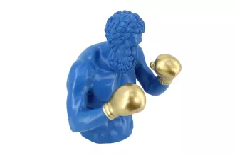 Skulptura BOXER 50 CM modrá/zlatá Skulptura BOXER 50 CM modrá/zlatá