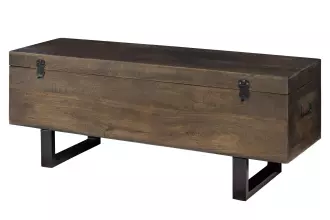 Univerzální truhla FACTORY 115 CM taupe hnědá masiv mango Univerzální truhla FACTORY 115 CM taupe hnědá masiv mango