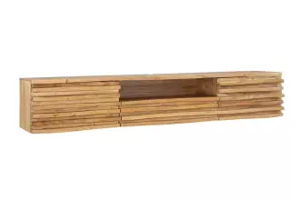 Nástěnný televizní stolek RELIEF 200 CM masiv akácie Nástěnný televizní stolek RELIEF 200 CM masiv akácie