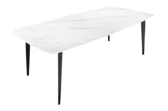 Jídelní stůl MILANO 160 CM keramika vzhled bílý mramor Jídelní stůl MILANO 160 CM keramika vzhled bílý mramor