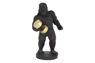 Dekorační soška KING APE 30 CM černá/zlatá Dekorační soška KING APE 30 CM černá/zlatá