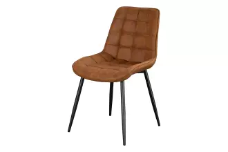 2SET jídelní židle ROADSTAR koňaková/černá mikrovlákno