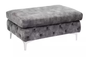 Taburet MODERN BAROCCO XL 90 CM tmavě šedý samet Taburet MODERN BAROCCO XL 90 CM tmavě šedý samet