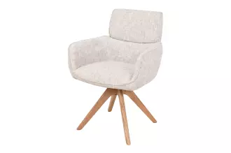 2SET jídelní židle UNIQUE béžová/přírodní otočná 2SET jídelní židle UNIQUE béžová/přírodní otočná