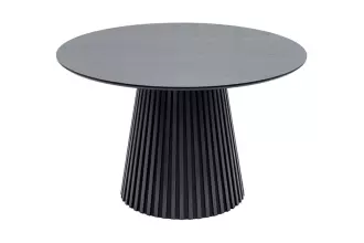 Kulatý jídelní stůl VALHALLA BLACK 140 CM dubová dýha Kulatý jídelní stůl VALHALLA BLACK 140 CM dubová dýha
