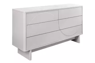 Komoda SAVOY 3D 150 CM bílá/mramor Komoda SAVOY 3D 150 CM bílá/mramor