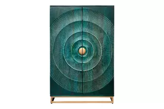Barová skříň GOLDEN SUNSET 140 CM tyrkysová masiv mango Barová skříň GOLDEN SUNSET 140 CM tyrkysová masiv mango
