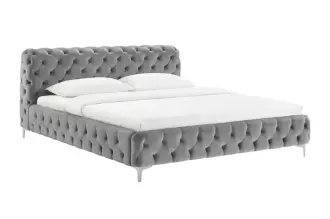 Postel MODERN BAROCCO 180x200 CM šedá samet Postel MODERN BAROCCO 180x200 CM šedá samet