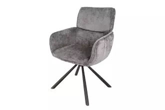 2SET jídelní židle UNIQUE šedá/černá otočná 2SET jídelní židle UNIQUE šedá/černá otočná