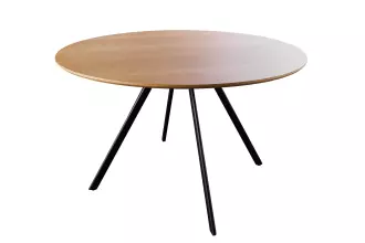 Kulatý jídelní stůl ATELIER 120 CM přírodní/černá dubová dýha Kulatý jídelní stůl ATELIER 120 CM přírodní/černá dubová dýha