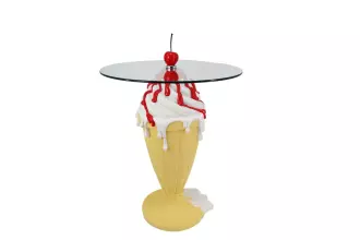 Barový stolek ICE CREAM 90 CM červený/bílý Barový stolek ICE CREAM 90 CM červený/bílý