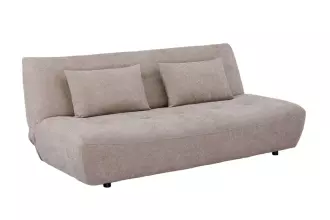 Pohovka ELYPSE 200 CM greige žinylková tkanina rozkládací Pohovka ELYPSE 200 CM greige žinylková tkanina rozkládací