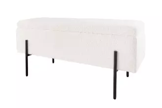 Lavice LOFT 100 CM s úložným prostorem bílá colin bouclé Lavice LOFT 100 CM s úložným prostorem bílá colin bouclé