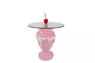 Odkládací stolek ICE CREAM 65 CM růžový/bílý Odkládací stolek ICE CREAM 65 CM růžový/bílý