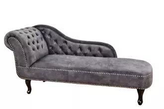 Lenoška CHESTERFIELD šedá samet Lenoška CHESTERFIELD šedá samet