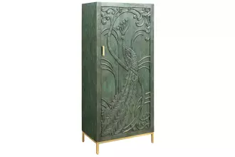Vysoká komoda PEACOCK 3D 170 CM zelená masiv mango Vysoká komoda PEACOCK 3D 170 CM zelená masiv mango