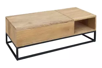 Konferenční stolek MAKASSAR FUNCTION 110 CM krémový masiv mango Konferenční stolek MAKASSAR FUNCTION 110 CM krémový masiv mango