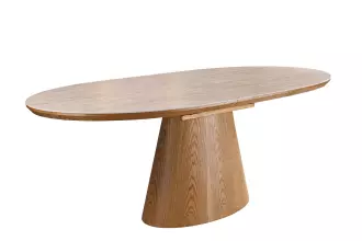 Rozkládací jídelní stůl UNIQUE 160-200 CM keramika travertin/dýha dub Rozkládací jídelní stůl UNIQUE 160-200 CM keramika travertin/dýha dub