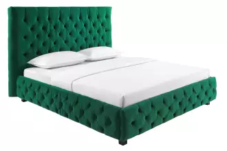 Postel PARIS CHESTERFIELD 180×200 CM tmavě zelená samet Postel PARIS CHESTERFIELD 180×200 CM tmavě zelená samet