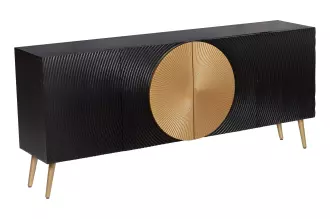 Komoda AURUM 180 CM černá/zlatá masiv mango Komoda AURUM 180 CM černá/zlatá masiv mango