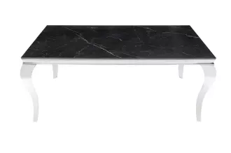 Jídelní stůl MODERN BAROCCO 180 CM chrom slinutý kámen Jídelní stůl MODERN BAROCCO 180 CM chrom slinutý kámen