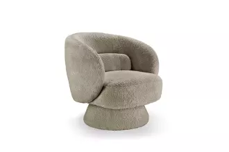 Křeslo BOSSA NOVA otočné taupe colin bouclé Křeslo BOSSA NOVA otočné taupe colin bouclé