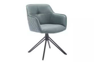 2SET židlo-křeslo EUPHORIA zelená kůže otočná 180° 2SET židlo-křeslo EUPHORIA zelená kůže otočná 180°