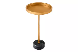 Odkládací stolek TRAYFUL 60 CM zlatá/šedý mramor Odkládací stolek TRAYFUL 60 CM zlatá/šedý mramor