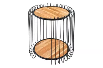 Odkládací stolek TRUE ELEMENTS 50 CM přírodní/černá masiv akácie Odkládací stolek TRUE ELEMENTS 50 CM přírodní/černá masiv akácie