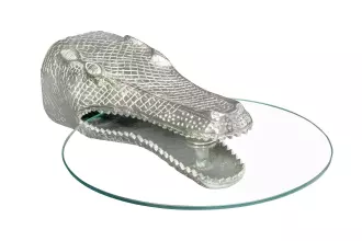 Nástěnný odkládací stolek WILDLIFE CROCODILE 60 CM stříbrný Nástěnný odkládací stolek WILDLIFE CROCODILE 60 CM stříbrný