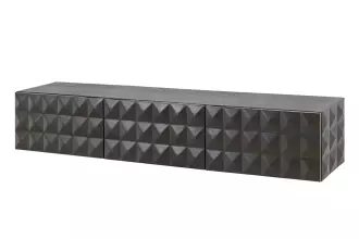 Závěsný televizní stolek VULCANO 160 CM černý masiv mango Závěsný televizní stolek VULCANO 160 CM černý masiv mango