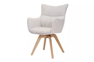 2SET jídelní židle VOGUE béžová/přírodní texturovaná tkanina otočná 2SET jídelní židle VOGUE béžová/přírodní texturovaná tkanina otočná