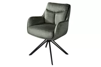 2SET jídelní židle PROMETHEUS otočná 180° zelená/černá samet 2SET jídelní židle PROMETHEUS otočná 180° zelená/černá samet