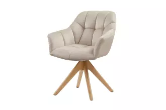 2SET jídelní židle PAPILLON béžová/přírodní samet otočná 2SET jídelní židle PAPILLON béžová/přírodní samet otočná