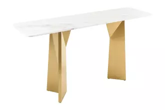 Konzolový stolek EXTRAVAGANCIA 140 CM bílá/zlatá mramor Konzolový stolek EXTRAVAGANCIA 140 CM bílá/zlatá mramor