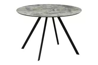 Kulatý jídelní stůl ATELIER 100 CM šedá/černá melaminová dýha Kulatý jídelní stůl ATELIER 100 CM šedá/černá melaminová dýha
