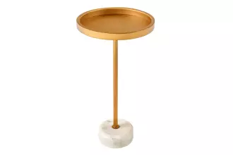 Odkládací stolek TRAYFUL 60 CM zlatá/bílý mramor Odkládací stolek TRAYFUL 60 CM zlatá/bílý mramor