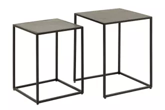 2SET konferenční stolek MOUNTAIN SOUL 45/40 CM černá kamenná dýha 2SET konferenční stolek MOUNTAIN SOUL 45/40 CM černá kamenná dýha