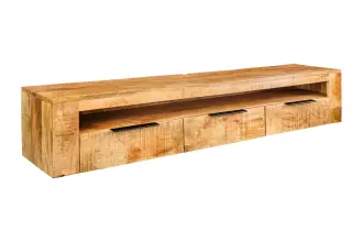 Závěsný televizní stolek IRON CRAFT 160 CM masiv mango