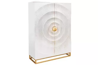 Barová skříň GOLDEN SUNSET 140 CM bílá masiv mango Barová skříň GOLDEN SUNSET 140 CM bílá masiv mango