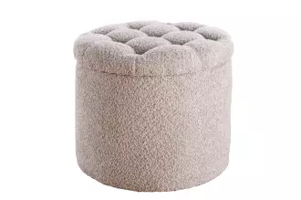 Taburet MODERN BAROCCO 50 CM šampaňský bouclé Taburet MODERN BAROCCO 50 CM šampaňský bouclé