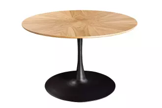 Kulatý jídelní stůl ATELIER II 120 CM přírodní/černá dubová dýha Kulatý jídelní stůl ATELIER II 120 CM přírodní/černá dubová dýha