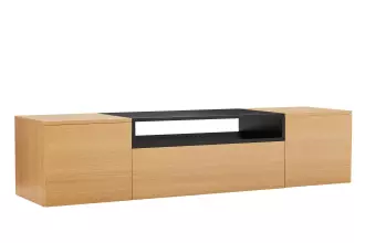 Závěsný televizní stolek LOFT 160 CM dub/černá Závěsný televizní stolek LOFT 160 CM dub/černá