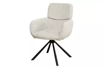 2SET jídelní židle UNIQUE šampaňská béžová/černá otočná 2SET jídelní židle UNIQUE šampaňská béžová/černá otočná