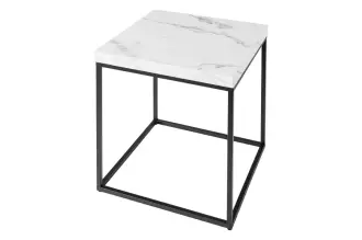 Odkládací stolek ARCHITECTURE 40 CM bílý mramorový vzhled Odkládací stolek ARCHITECTURE 40 CM bílý mramorový vzhled