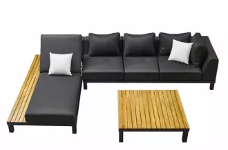 Zahradní 4 místná rohová sedací souprava POLO 2.0 BLACK Zahradní 4 místná rohová sedací souprava POLO 2.0 BLACK